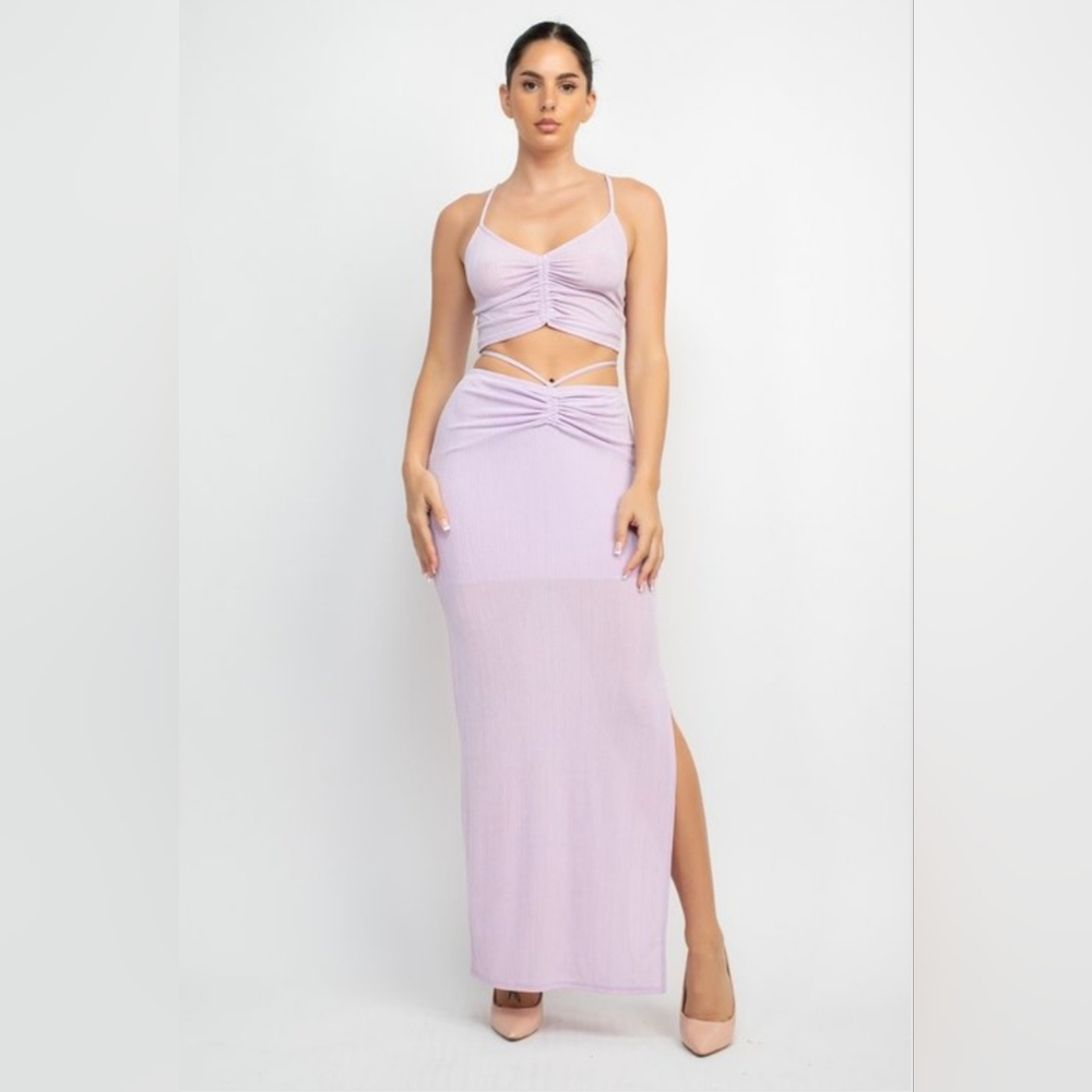 Ice Lavender Two Piece Set